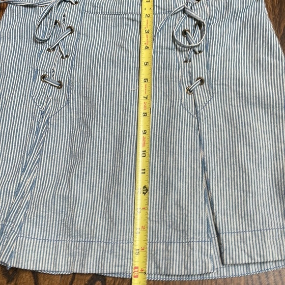 Free People Seersucker Stripe Skirt - Picture 9 of 9